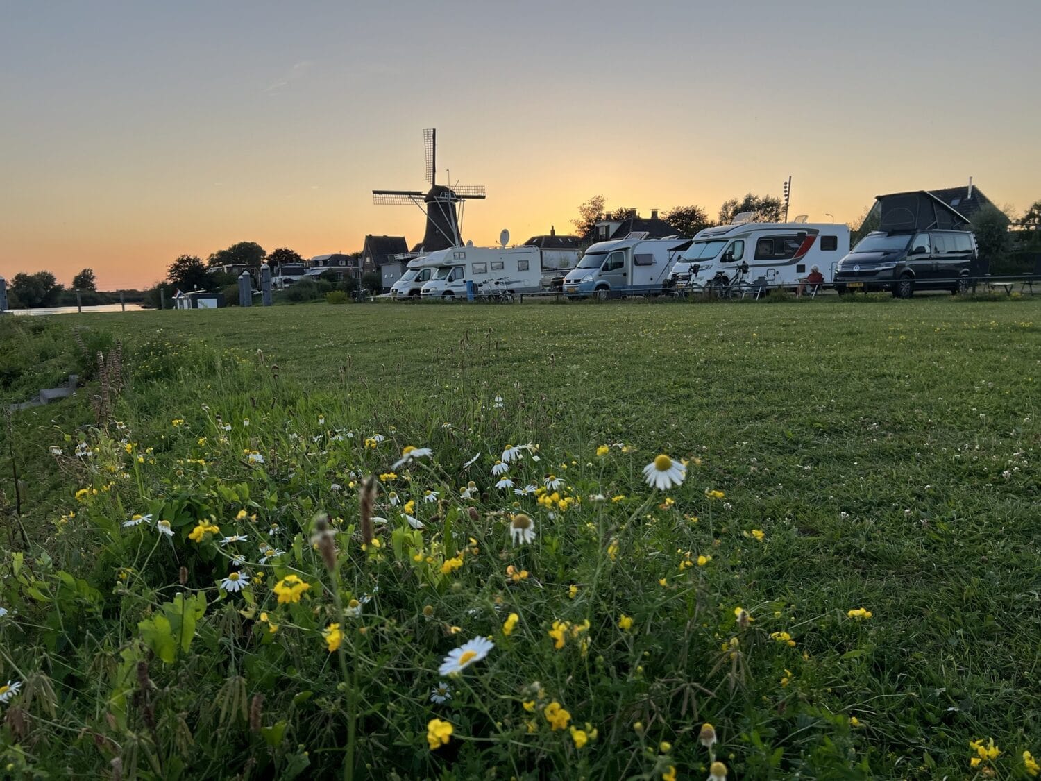 Camper area in Veessen, the Netherlands.
