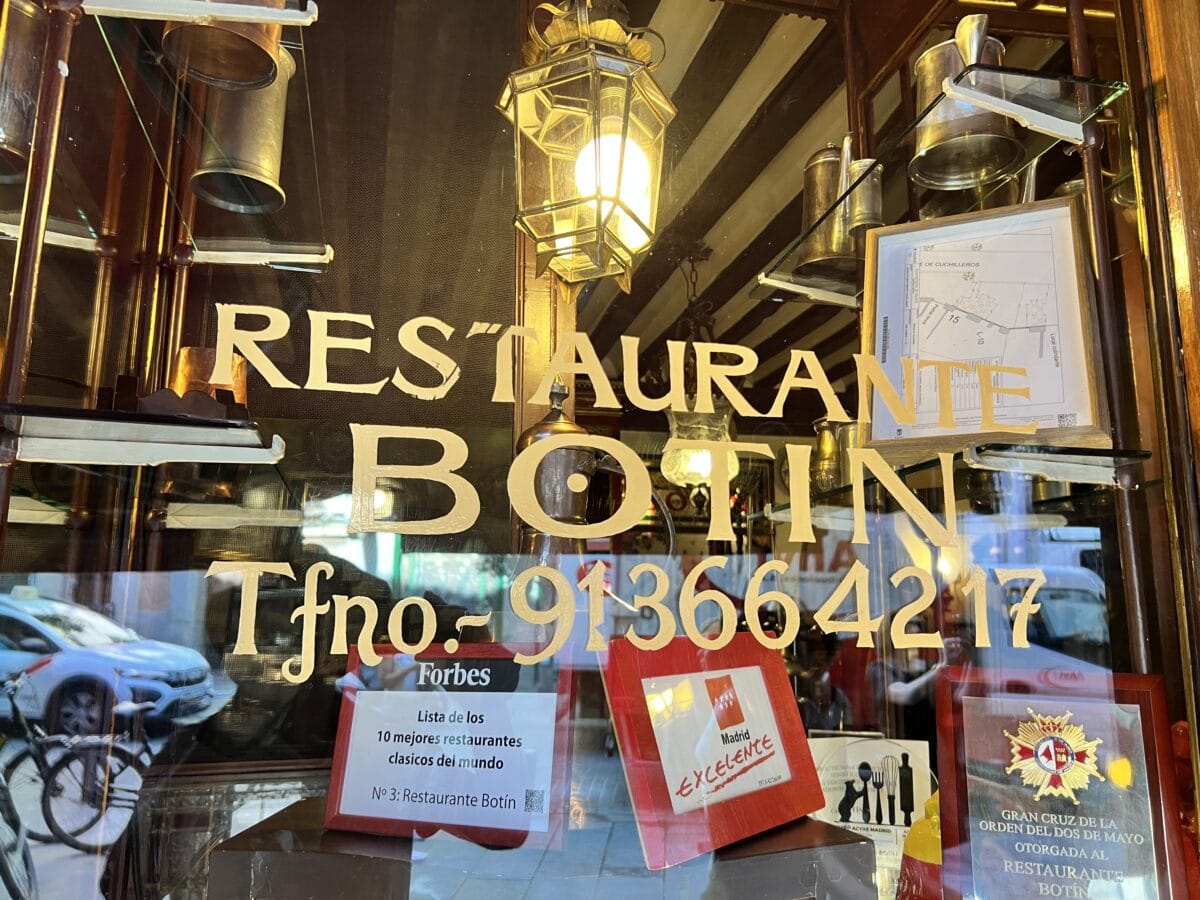 Restaurant Botín in Madrid, het oudste restaurant ter wereld.