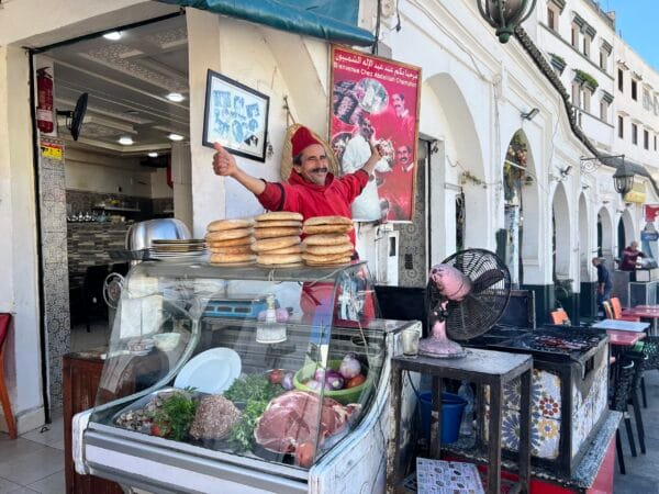 'Broodje Kebab' in Moulay Idriss.