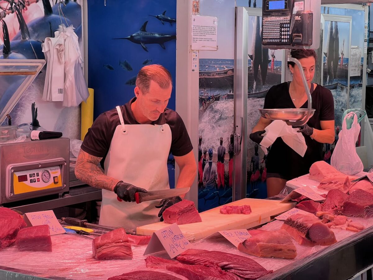 Tonijn op de Mercado Municipal in Cádiz.